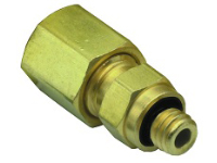 Brass #10-32 to Tube Compression Fitting with Captivated O-Ring