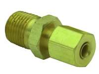 Brass NPT to 1/8" O.D. Tube Compression - 3810 Series