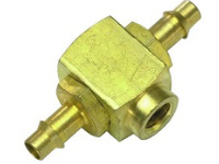 Shuttle Valve, #10-32 Female Outlet, 1/8” ID Hose Inlets