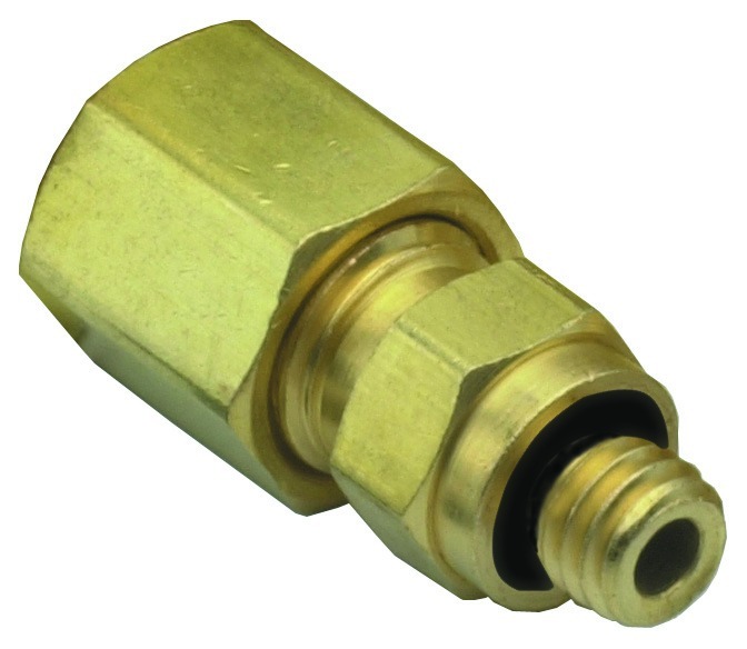 11923-PKG Brass #10-32 to Tube Compression Fitting with Captivated O-Ring
