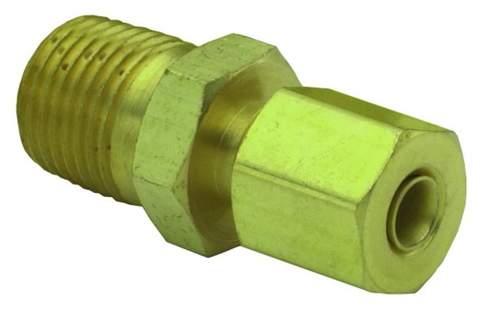 3810-1-PKG Brass NPT to 1/8" O.D. Tube Compression - 3810 Series