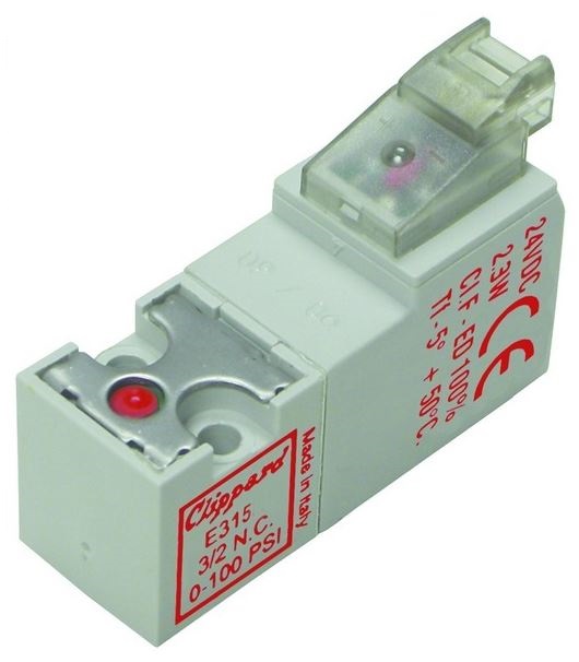 E315D-1C024 In-Line Connector with LED 3/2 Normally-Closed