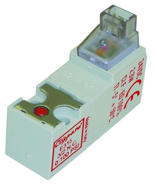 E3O15F-2L024 90° Connector with LED 3/2 110 psig max
